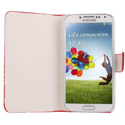 Taraxacum Pattern Horizontal Flip Leather Case with  Holder for Galaxy S IV / i9500