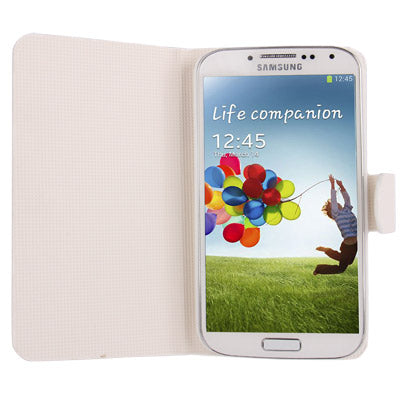 Taraxacum Pattern Horizontal Flip Leather Case with  Holder for Galaxy S IV / i9500