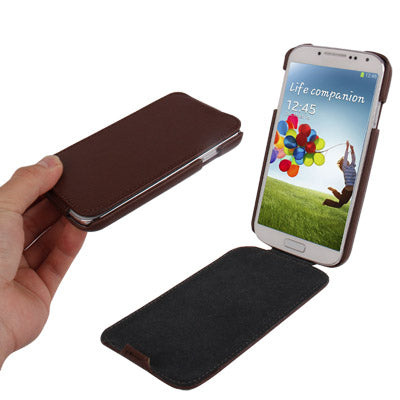 Lichi Texture Vertical Flip Leather Case for Galaxy S IV / i9500
