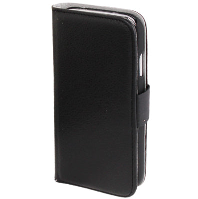 Lichi Texture Horizontal Flip Leather Case with Credit Card Slots & Holder for Galaxy S IV / i9500(Black)