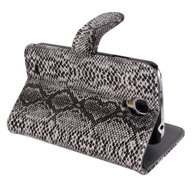 Snakeskin Texture Horizontal Flip Leather Case with Credit Card Slots & Holder for Galaxy S IV / i9500
