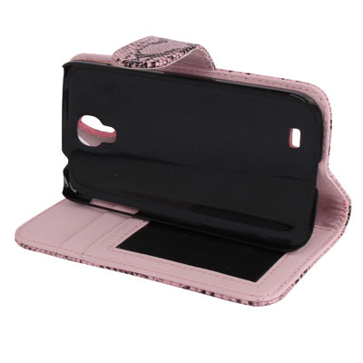 Snakeskin Texture Horizontal Flip Leather Case with Credit Card Slots & Holder for Galaxy S IV / i9500