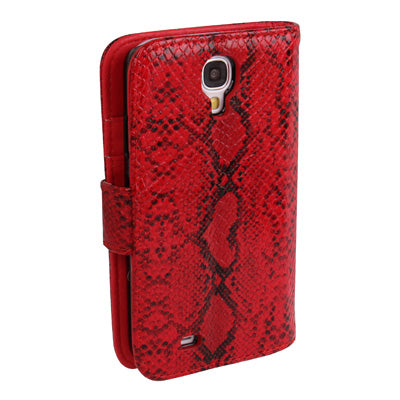 Snakeskin Texture Horizontal Flip Leather Case with Credit Card Slots & Holder for Galaxy S IV / i9500
