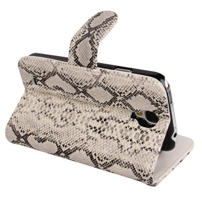 Snakeskin Texture Horizontal Flip Leather Case with Credit Card Slots & Holder for Galaxy S IV / i9500