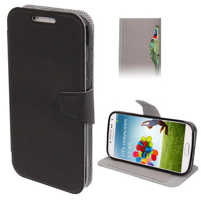 Natural Texture Horizontal Flip Leather with Credit Card Slots & Holder for Galaxy S IV / i9500