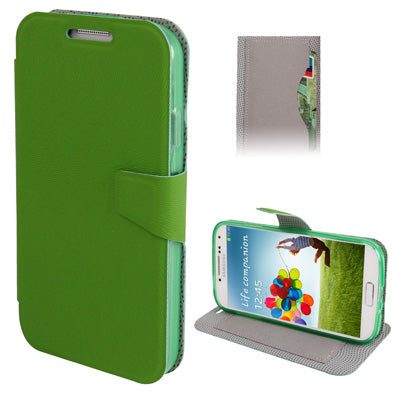 Natural Texture Horizontal Flip Leather with Credit Card Slots & Holder for Galaxy S IV / i9500
