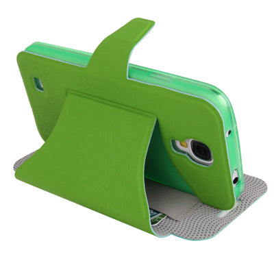 Natural Texture Horizontal Flip Leather with Credit Card Slots & Holder for Galaxy S IV / i9500