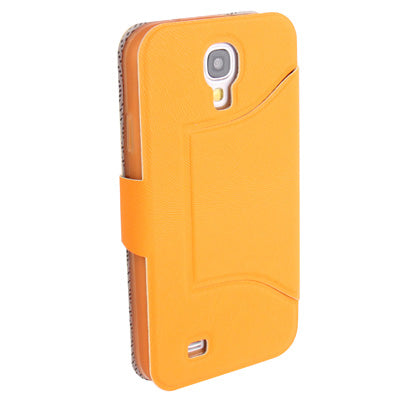Natural Texture Horizontal Flip Leather with Credit Card Slots & Holder for Galaxy S IV / i9500