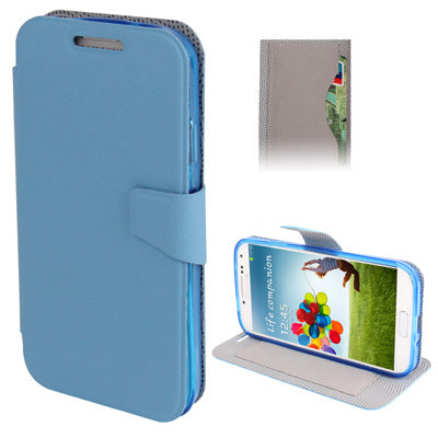 Natural Texture Horizontal Flip Leather with Credit Card Slots & Holder for Galaxy S IV / i9500