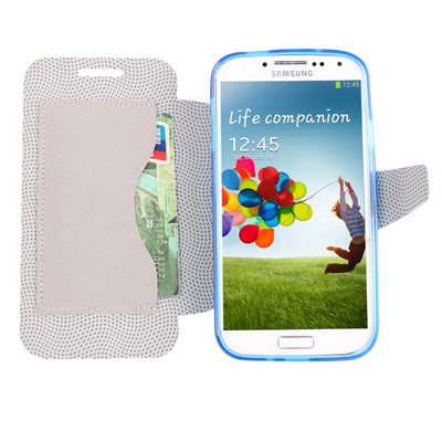 Natural Texture Horizontal Flip Leather with Credit Card Slots & Holder for Galaxy S IV / i9500