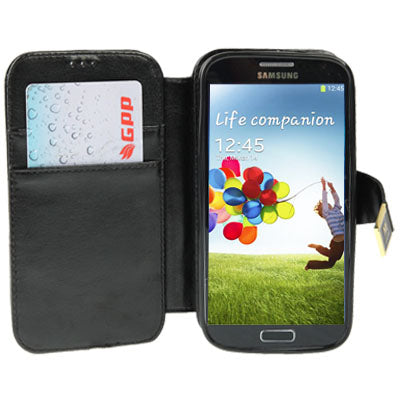 Crazy Horse Texture High Quality Leather Case with Credit Card Slots & Holder for Galaxy S IV / i9500