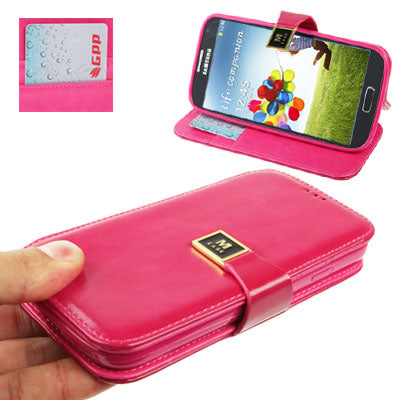 Crazy Horse Texture High Quality Leather Case with Credit Card Slots & Holder for Galaxy S IV / i9500
