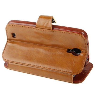 Crazy Horse Texture High Quality Leather Case with Credit Card Slots & Holder for Galaxy S IV / i9500