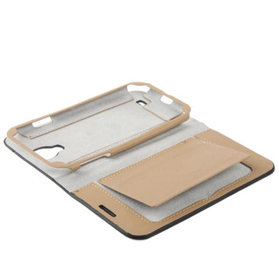 Lichi Texture High Quality Genuine Leather Case with Credit Card Slots & Holder for Galaxy S IV / i9500