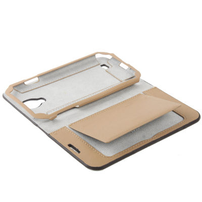 Lichi Texture High Quality Genuine Leather Case with Credit Card Slots & Holder for Galaxy S IV / i9500