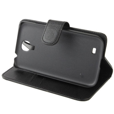 Lichi Texture Hard Leather Case with Credit Card Slots & Holder for Galaxy S IV / i9500