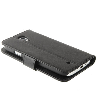 Lichi Texture Hard Leather Case with Credit Card Slots & Holder for Galaxy S IV / i9500