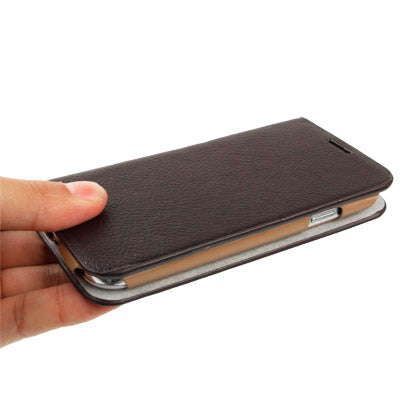 Lichi Texture Hard Leather Case with Credit Card Slots & Holder for Galaxy S IV / i9500