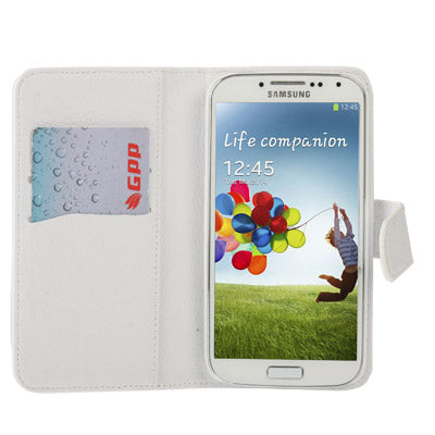 Lichi Texture Hard Leather Case with Credit Card Slots & Holder for Galaxy S IV / i9500