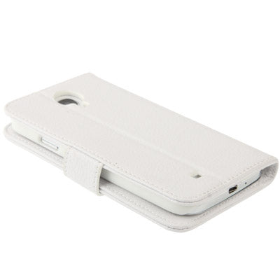 Lichi Texture Hard Leather Case with Credit Card Slots & Holder for Galaxy S IV / i9500