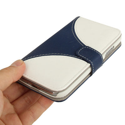 2-color Series Nature Texture Flip Leather Case with Credit Card Slot & Holder & Lanyard for Galaxy S IV / i9500