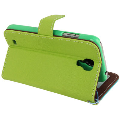 2-color Series Nature Texture Flip Leather Case with Credit Card Slot & Holder & Lanyard for Galaxy S IV / i9500