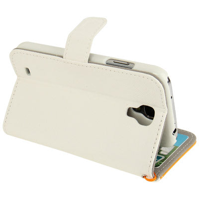 2-color Series Nature Texture Flip Leather Case with Credit Card Slot & Holder & Lanyard for Galaxy S IV / i9500