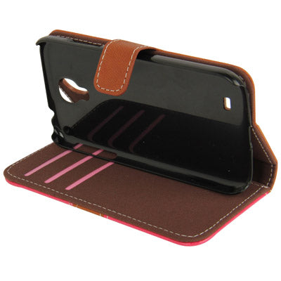 2-color Series Nature Texture Flip Leather Case with Credit Card Slot & Holder & Lanyard for Galaxy S IV / i9500