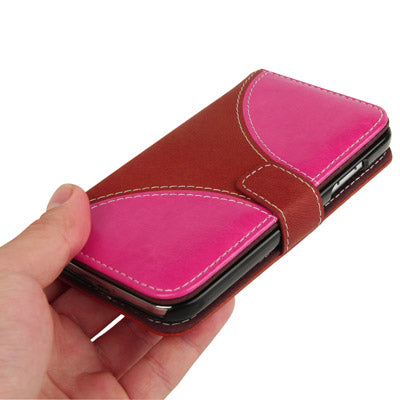 2-color Series Nature Texture Flip Leather Case with Credit Card Slot & Holder & Lanyard for Galaxy S IV / i9500