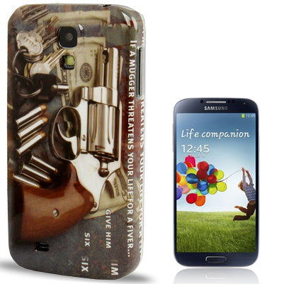 Handgun Pattern Plastic Case for Galaxy S IV / i9500