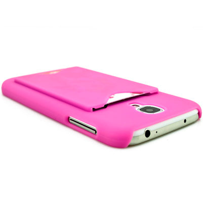 Pure Color Hard Plastic Case with Credit Card Slot for Galaxy S IV / i9500