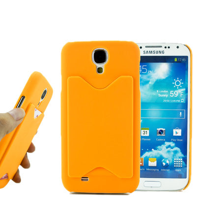 Pure Color Hard Plastic Case with Credit Card Slot for Galaxy S IV / i9500