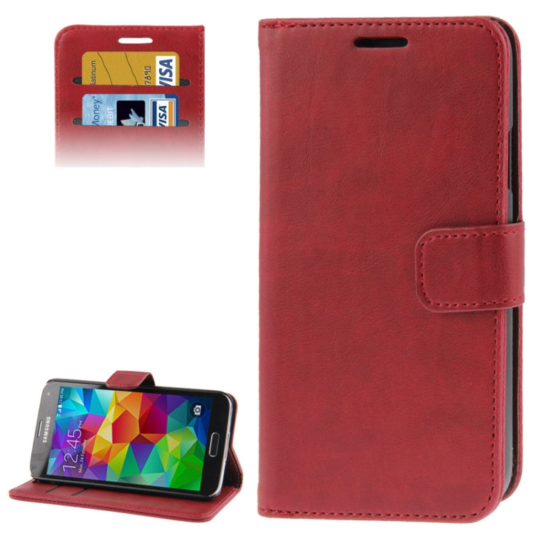 Fine Sheepskin Texture Flip Leather Case with Card Slots & Holder for Galaxy S5 / G900