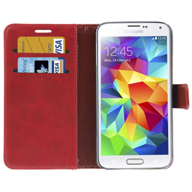Fine Sheepskin Texture Flip Leather Case with Card Slots & Holder for Galaxy S5 / G900
