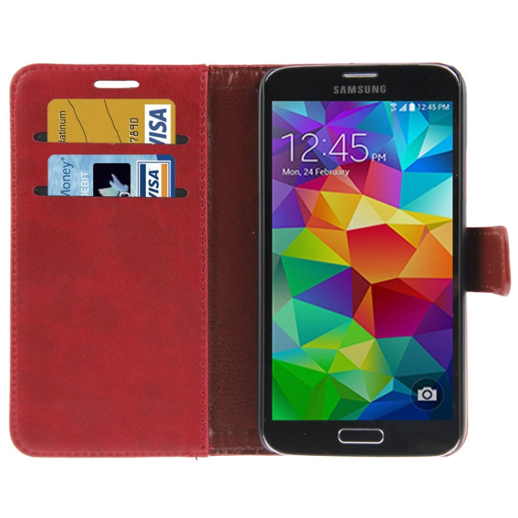 Fine Sheepskin Texture Flip Leather Case with Card Slots & Holder for Galaxy S5 / G900