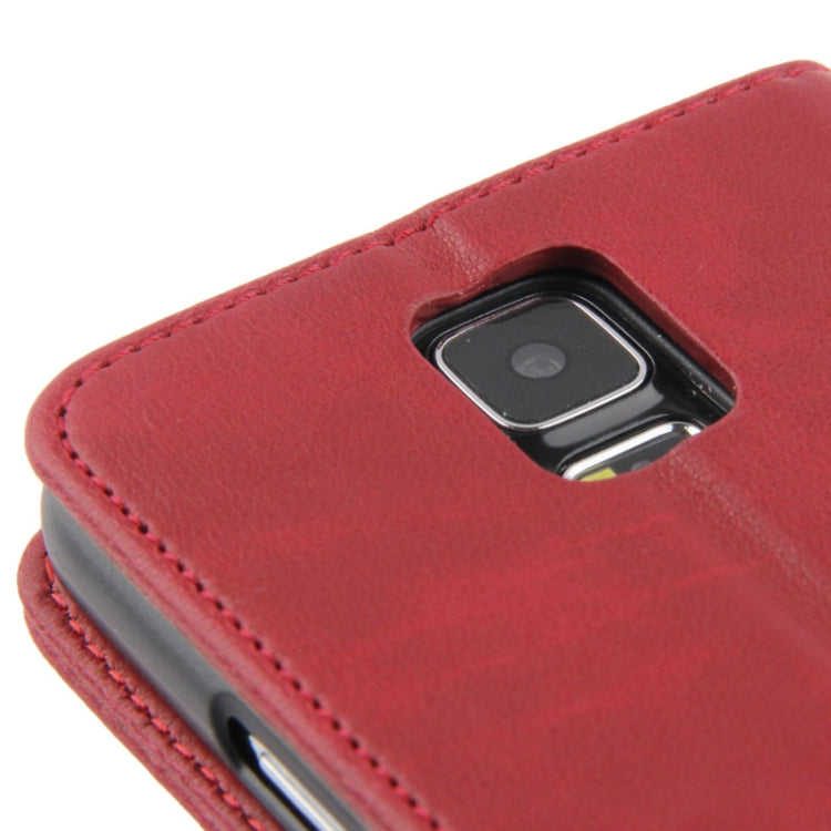 Fine Sheepskin Texture Flip Leather Case with Card Slots & Holder for Galaxy S5 / G900