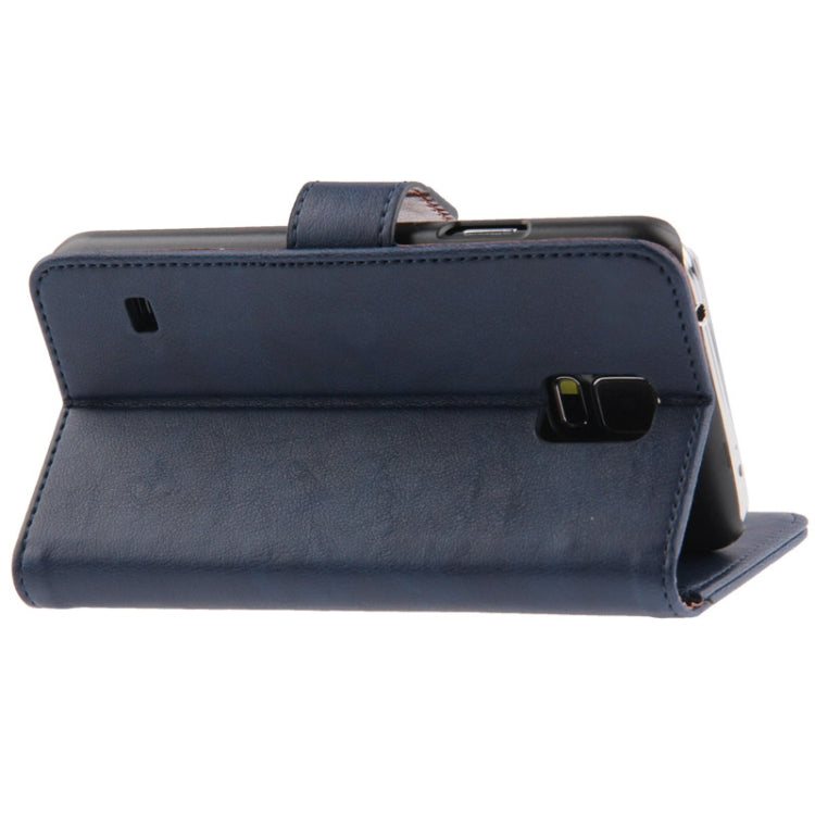 Fine Sheepskin Texture Flip Leather Case with Card Slots & Holder for Galaxy S5 / G900