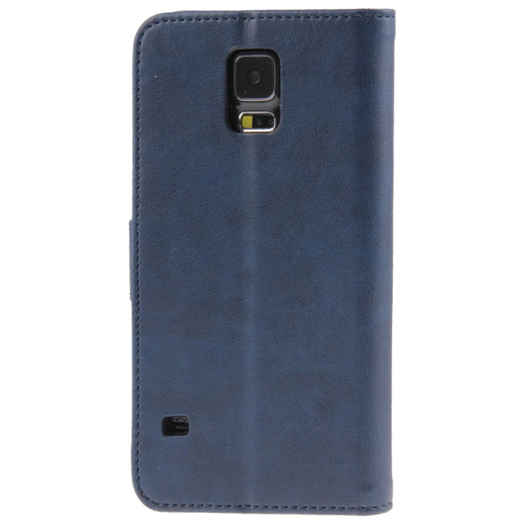 Fine Sheepskin Texture Flip Leather Case with Card Slots & Holder for Galaxy S5 / G900