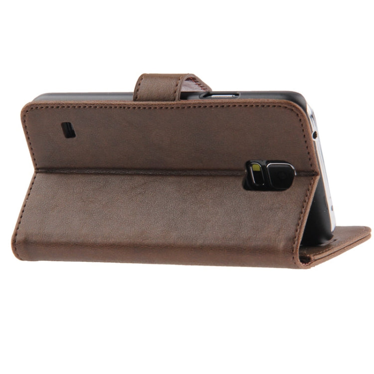 Fine Sheepskin Texture Flip Leather Case with Card Slots & Holder for Galaxy S5 / G900