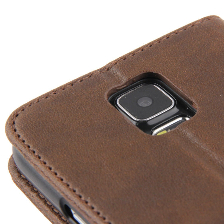 Fine Sheepskin Texture Flip Leather Case with Card Slots & Holder for Galaxy S5 / G900