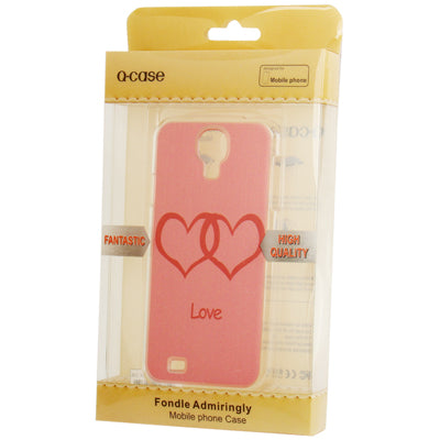 QYG Q-case High Quality Love Series 2 Hearts Flower Pattern Crystal Case for Galaxy S IV / i9500