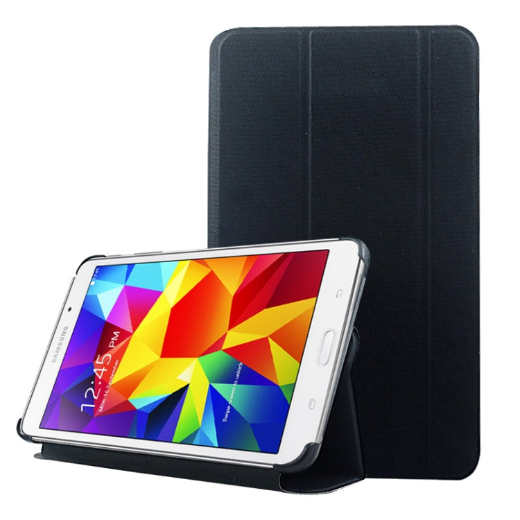 2-folding Wave Texture Flip Leather Case with Holder & Sleep / Wake-up Function for Galaxy Tab 4 8.0 / T330