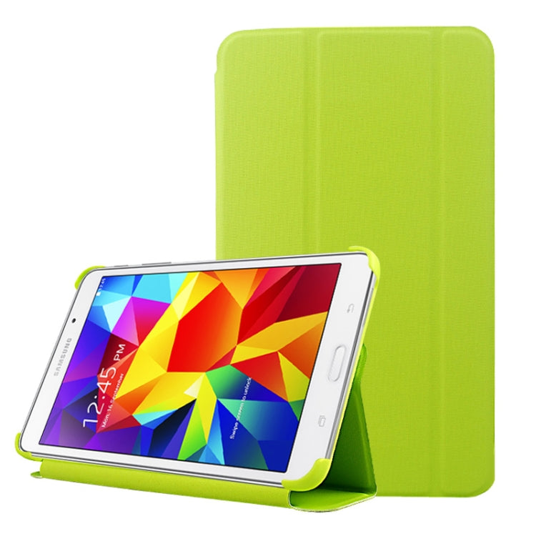 2-folding Wave Texture Flip Leather Case with Holder & Sleep / Wake-up Function for Galaxy Tab 4 8.0 / T330