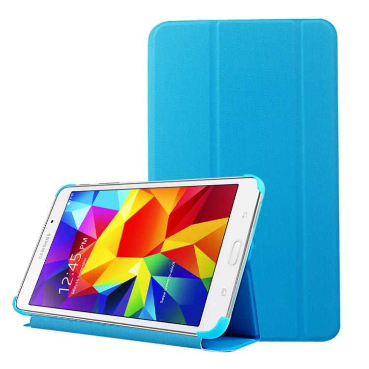 2-folding Wave Texture Flip Leather Case with Holder & Sleep / Wake-up Function for Galaxy Tab 4 8.0 / T330