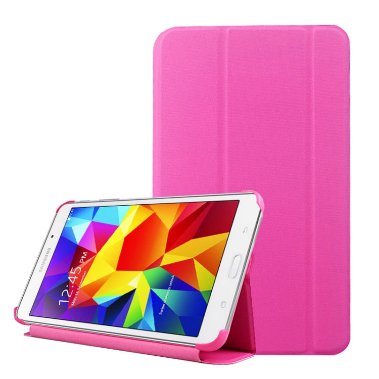 2-folding Wave Texture Flip Leather Case with Holder & Sleep / Wake-up Function for Galaxy Tab 4 8.0 / T330