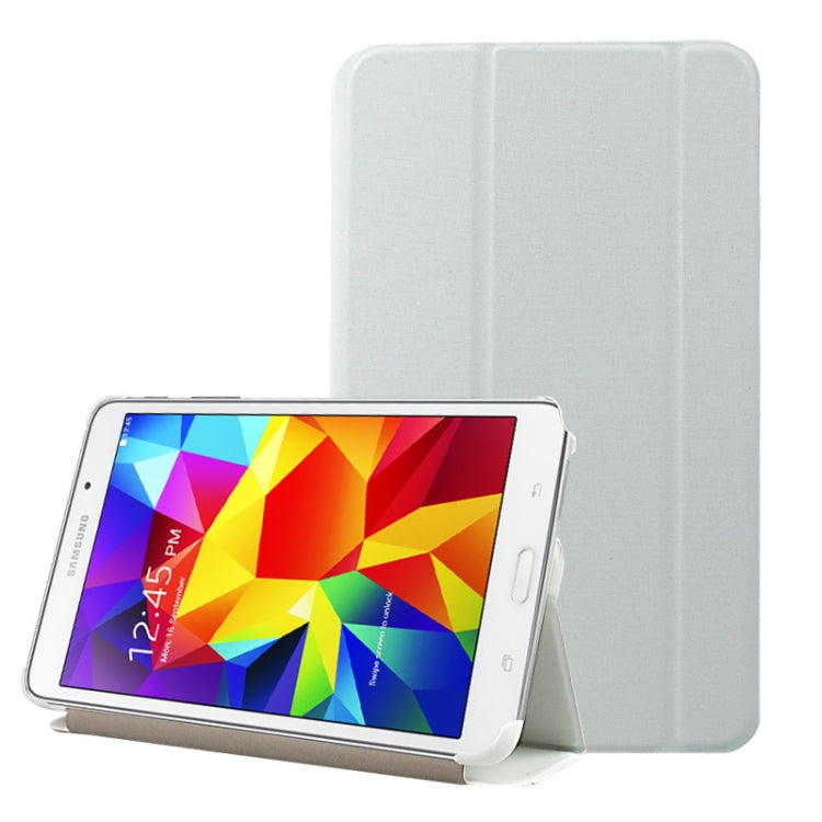 2-folding Wave Texture Flip Leather Case with Holder & Sleep / Wake-up Function for Galaxy Tab 4 8.0 / T330