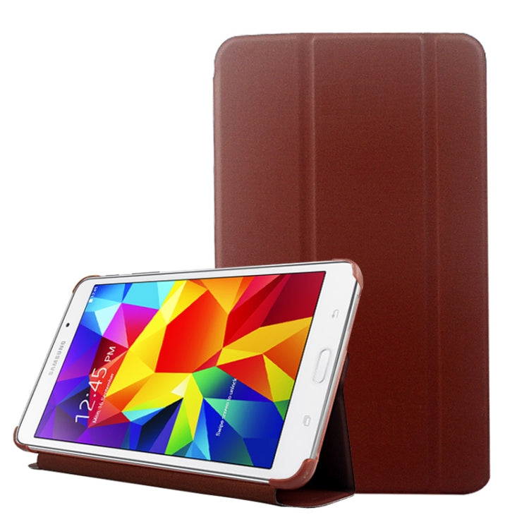 2-folding Wave Texture Flip Leather Case with Holder & Sleep / Wake-up Function for Galaxy Tab 4 8.0 / T330
