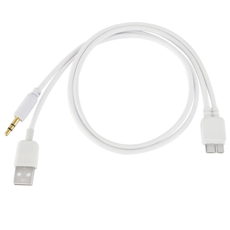 AUX Cable Car Audio / AUX Speaker Cable, Micro 3.0 Data Transfer Charge Cable for Galaxy Note III / N9000, Galaxy S5 / G900