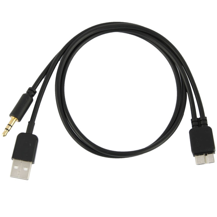 AUX Cable Car Audio / AUX Speaker Cable, Micro 3.0 Data Transfer Charge Cable for Galaxy Note III / N9000, Galaxy S5 / G900