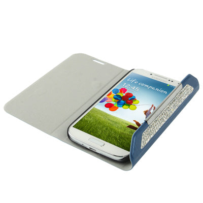 Wallet Style Diamond Encrusted Roots Texture Horizontal Flip Leather Case for Galaxy S IV / i9500